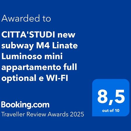 Citta Studi M4 Subway Linate, City Center 10 Min, Luminoso Appartamento Full Optional Wi-Fi Milan Luaran gambar